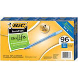 BIC Round Stic Xtra Life, Medium Point, 96 ct., Select Color