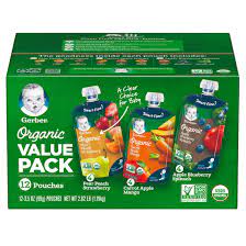 Gerber Organics Fruits and Veggies Value Pack, 12 ct./3.5 oz.