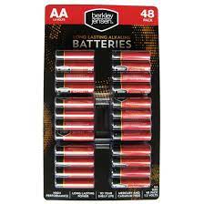 Berkley Jensen AA Alkaline Batteries, 48 ct.